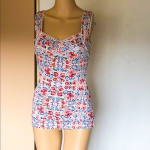 American Rag white floral lace tank top